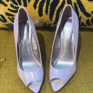 GUESS Women's Pink Peep-Toe Heels